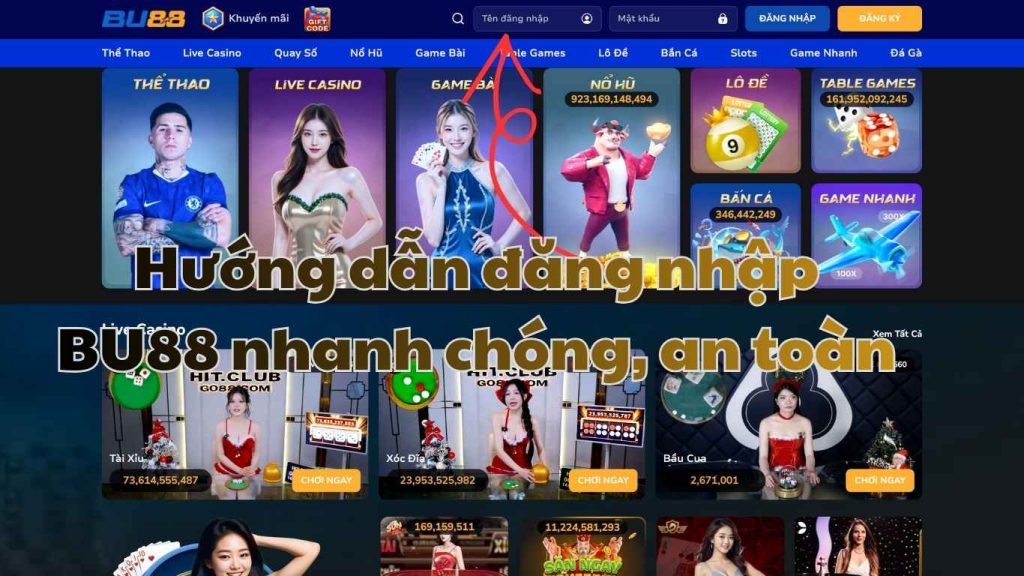 Hướng dẫn đăng nhập BU88 nhanh chóng, an toàn 
