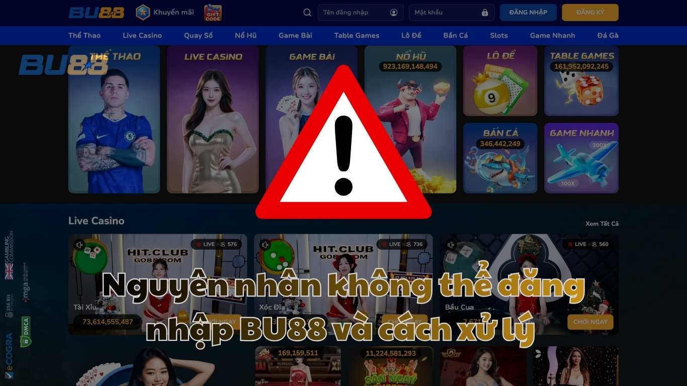 Nguyên nhân không thể đăng nhập BU88 và cách xử lý 