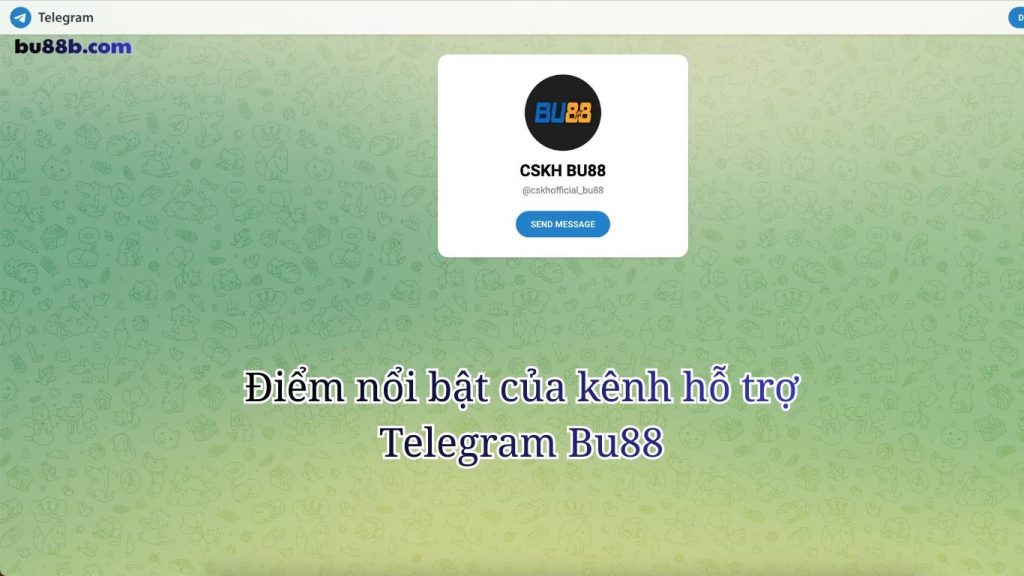 Điểm nổi bật của kênh hỗ trợ Telegram Bu88